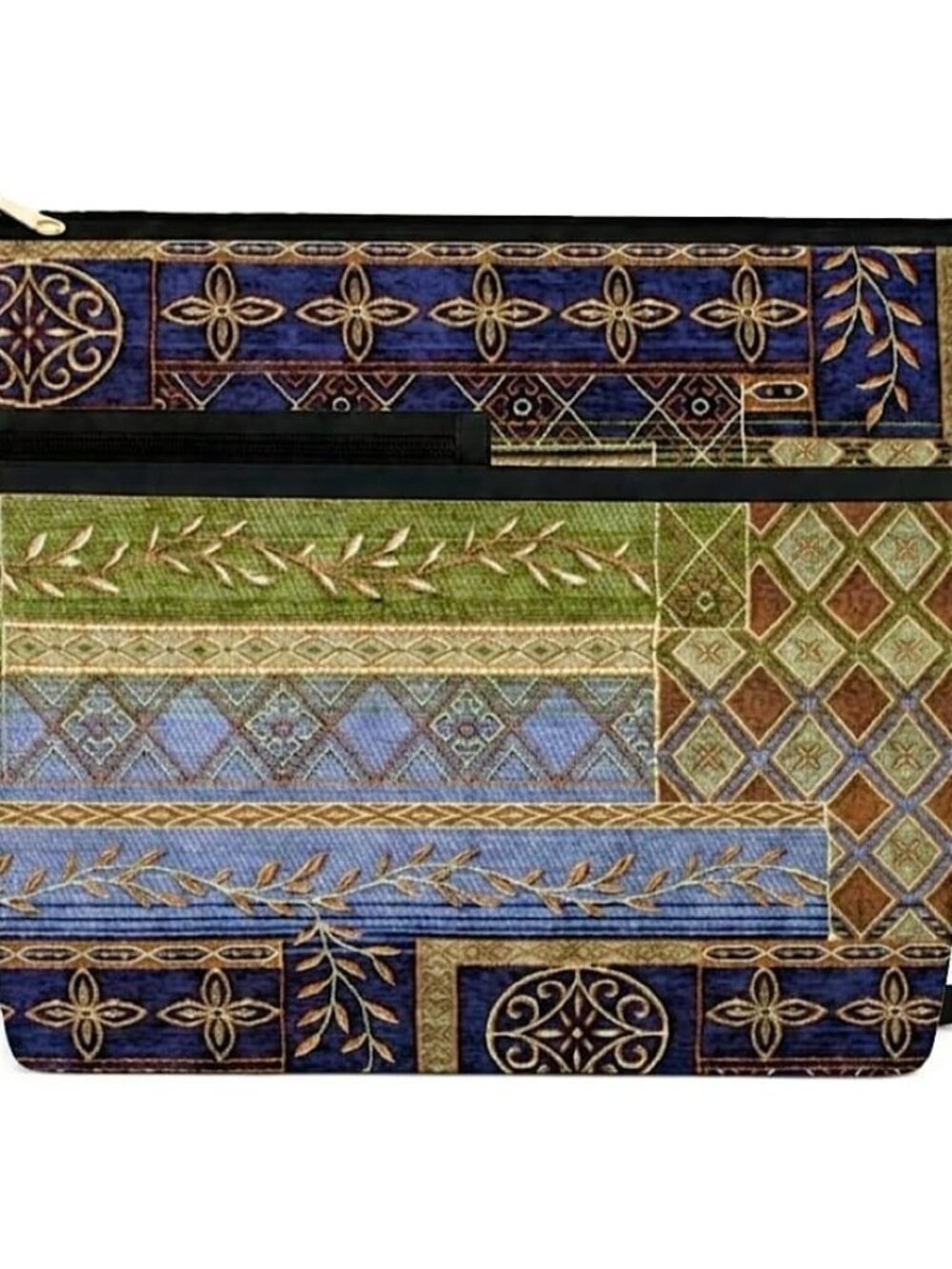 Women's Tapestry Bag Shoulder Handbag, Large Zipper Purse Handmade in the